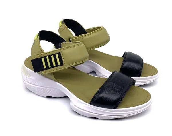 SOREL Explorer Blitz Stride Sandals Olive Green Black White 9 - Image 6