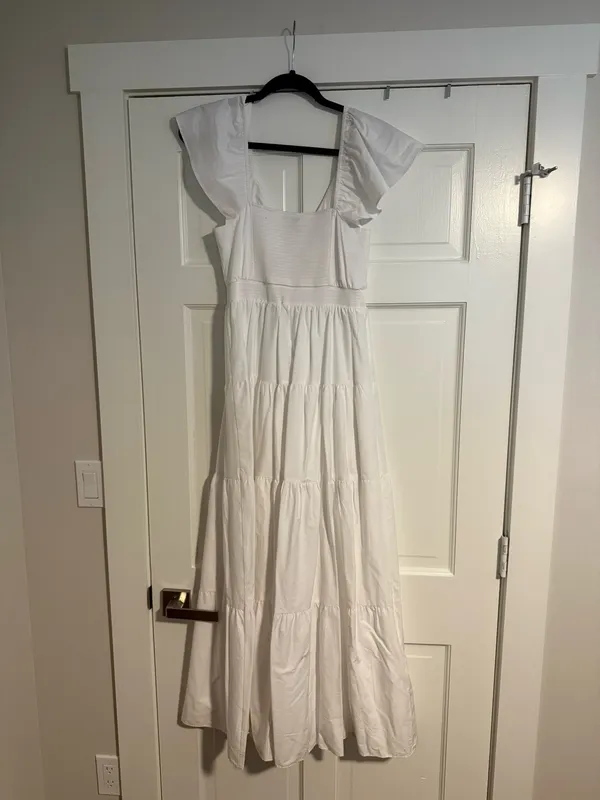 Express White Ruffle Maxi Dress - Image 5