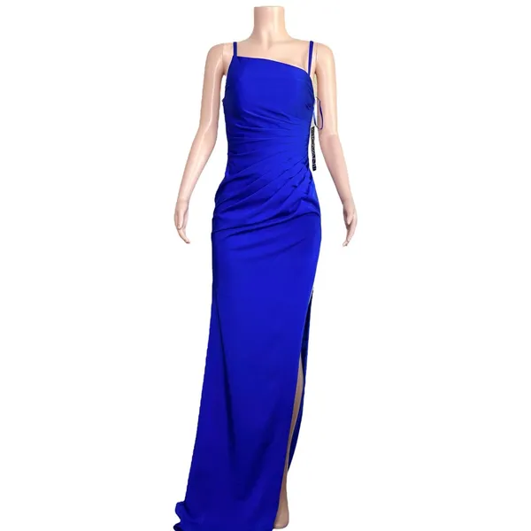 JOVANI Asymmetric Strapless Neck Gown 26166, Royal Blue, 4 (US) - Image 7