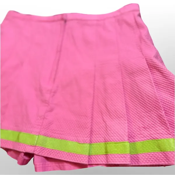 💖 Lilly Pulitzer Preppy Pink Tennis Skort | Lime Green Trim | Size 4 - Image 7