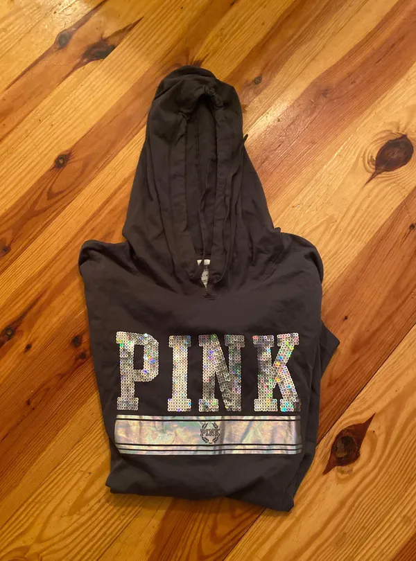 Victoria's Secret Pink Long Sleeve Tee With hoodie - Image 2