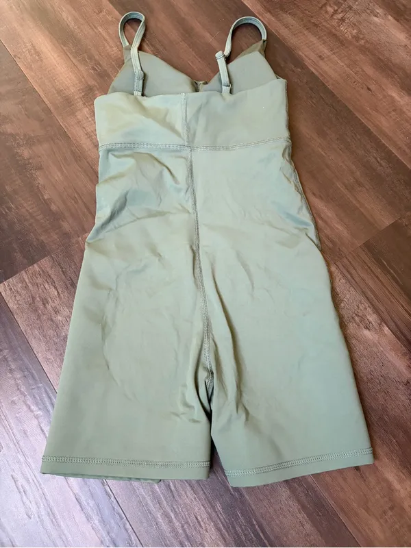 Forever 21 womens Olive Green bodysuit romper size small - Image 2