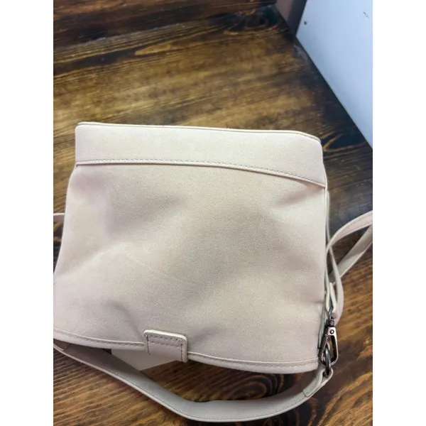 No‎ Boundaries Taupe Studded Faux Suede Moto Bucket Bag And Bag Charm - Image 3