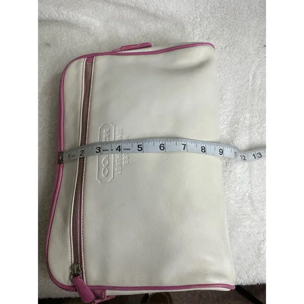 Coach Vintage G05S-5068 Large Work Clutch Pink & White - Image 10