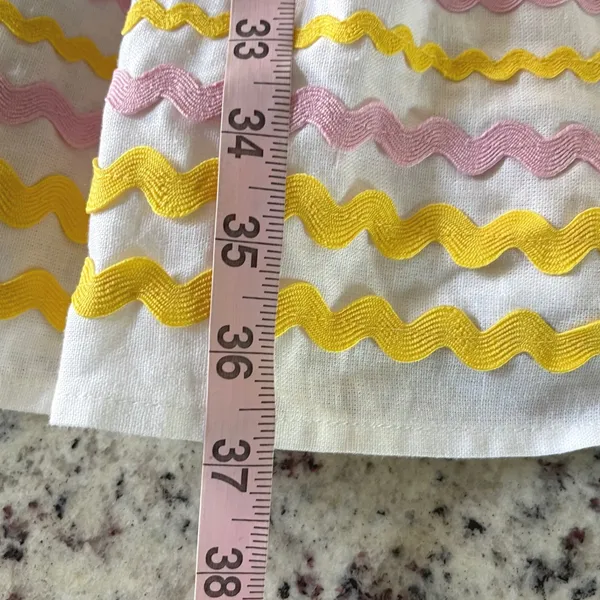 Lisa Marie Fernandez Target Dress Womens M White Ric Rac Summer Linen Blend Mini - Image 11