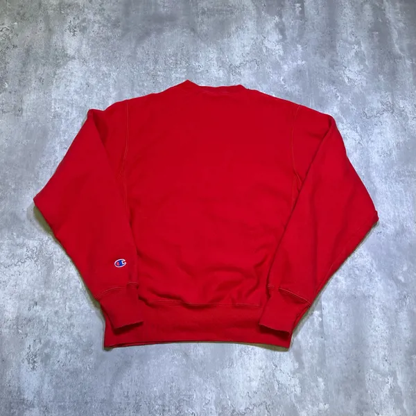 Vintage Reverse Weave Champion Everyday Red and Black Crewneck Sweatshirt - Image 5