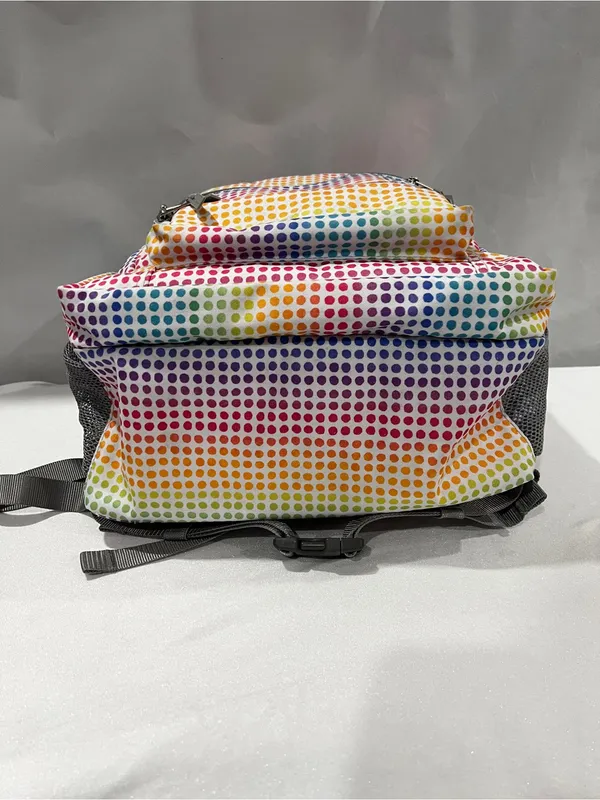 L.L.Bean Deluxe Backpack Book Pack Multicolor Polka-Dots Adjustable Straps - Image 9