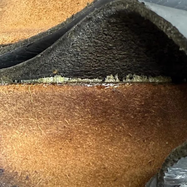 Birkenstock Arizona Leather Sandals Gray Two‎ Strap Slides EU 38N US 7 READ - Image 5