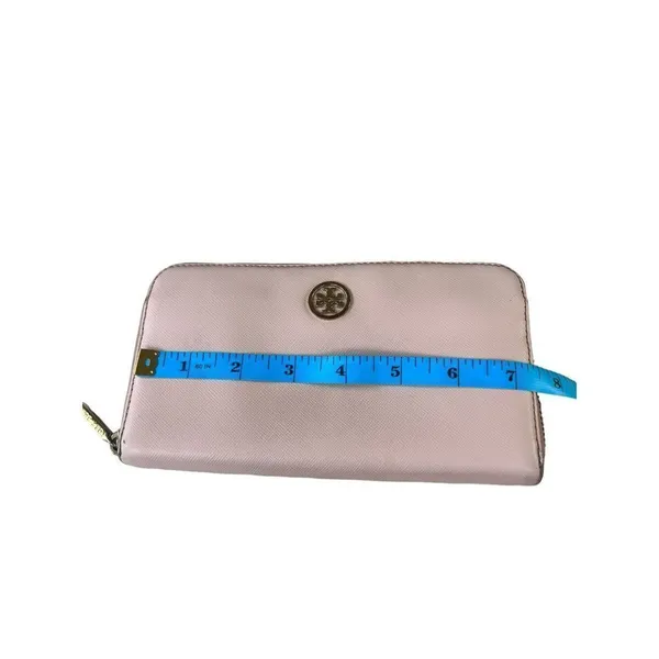 Tory Burch Robinson wallet - pink rose Leather Continental Zip Around Wallet -se - Image 10
