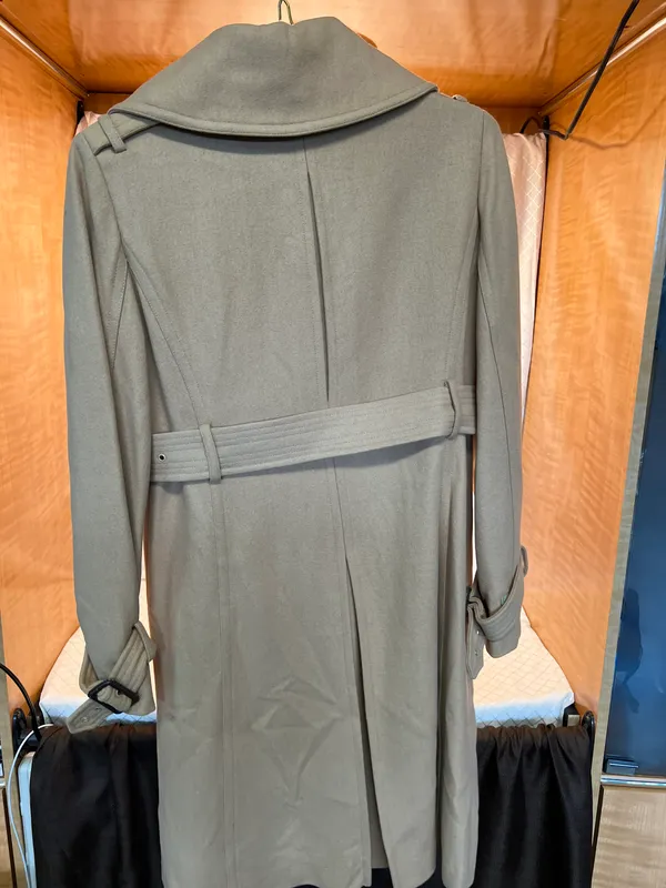 London Fog Trench Coat Size 2 Wool Blend Tan Belt - Image 5