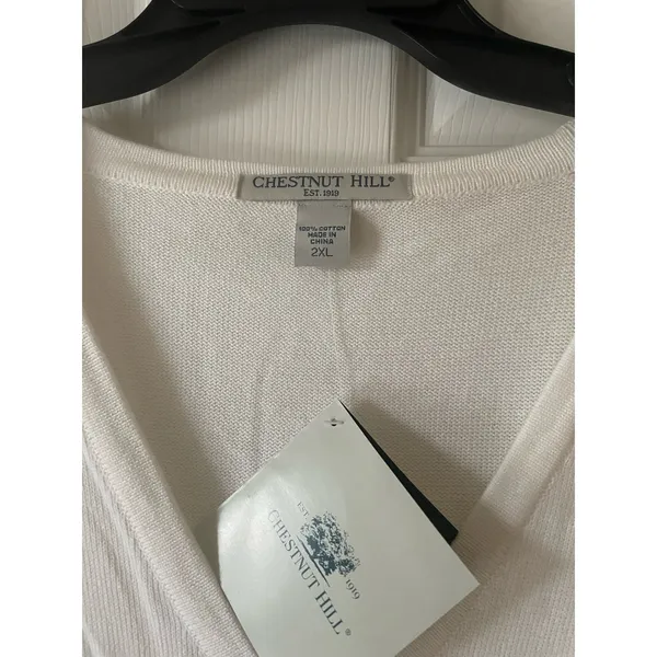 Chestnut Hill Solid White Cardigan, $20, Size 2X, B50 - Image 2