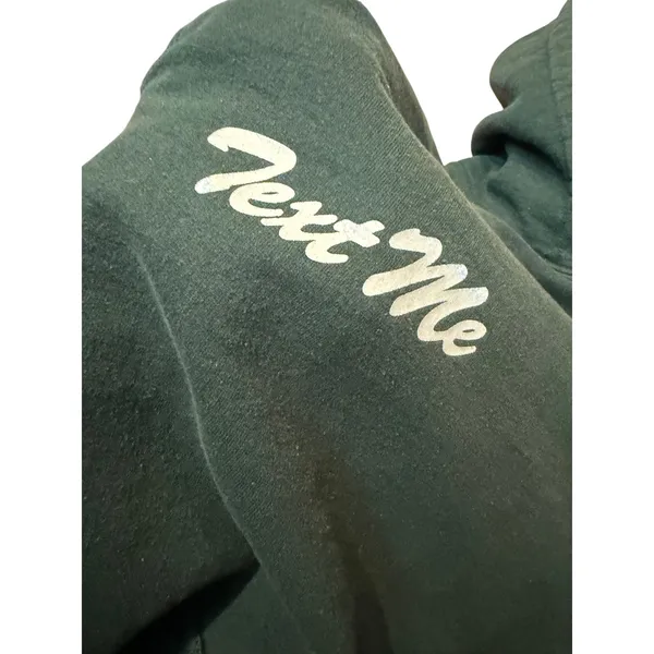 Lonely Ghost Text Me When You Get Lonely Hoodie Green Large Streetwear Graphic - Image 7