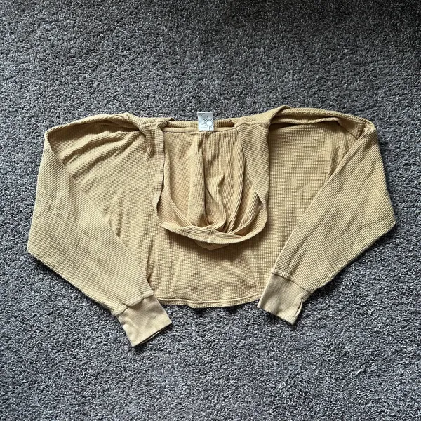Aerie OFFLINE Cropped Waffle Knit Hoodie Medium - Image 3