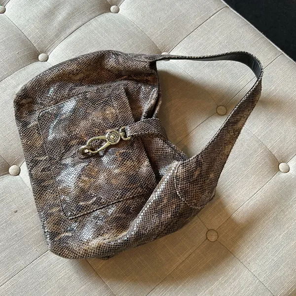Dooney & Bourke Embossed Snakeskin‎ Pocket Purse - Image 4