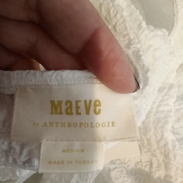 Maeve by Anthropologie balloon sleeve textured top new with defects size Medium - Image 2