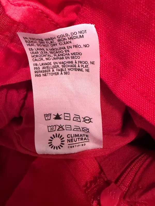 Reformation Emery Linen Top Red Size 2 - Image 8