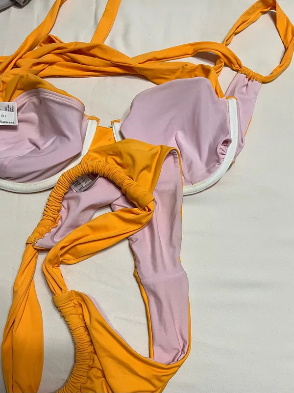 Swimsuit Gianni Bini bikini top and bottom . orange - Image 7