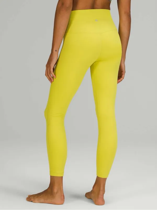 Lululemon Align High-Rise Leggings 25" Yellow Serpentine Size 0 - Image 2