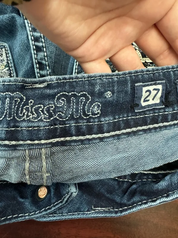 Miss Me Standard Boot Cut Jeans With Embellished Pockets Size 27 - Image 6