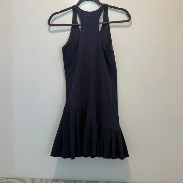 Outdoor Voices Tennis Dress Pleated Asymmetric Hem Racerback Quarter Zip XS - Image 5