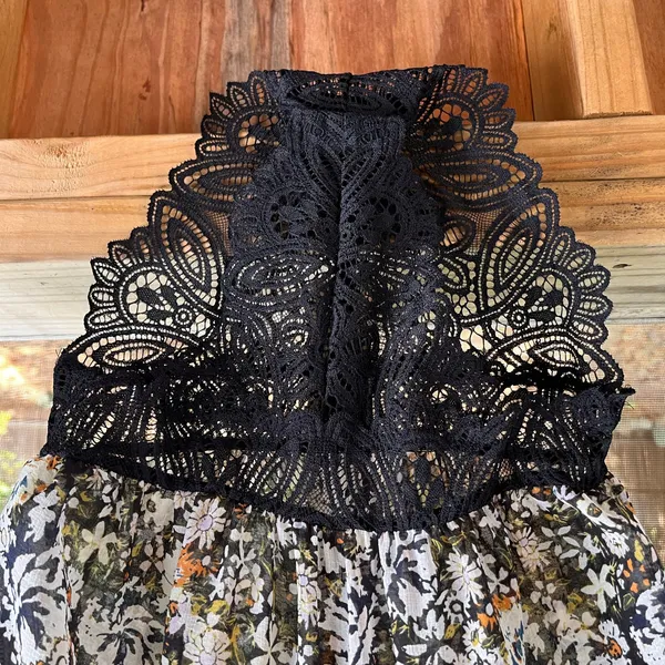 Free People Intimately Say It To Me Floral Print Bodysuit Black Combo Size XS - Image 7
