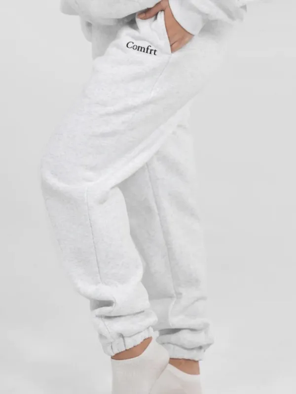Comfrt Cloud Heather Gray Sweatpants Joggers Embroidered Logo Women Size 3X Plus - Image 3