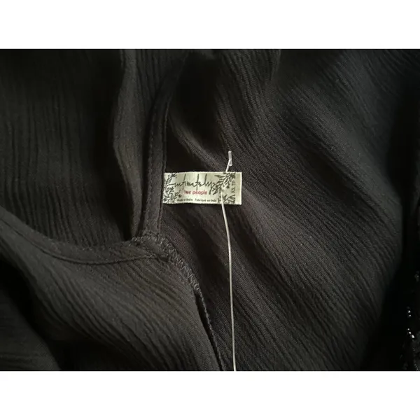 Intimately Free People DelphineEmbellished Slip Dress FlowySequin Black XS NWT - Image 15