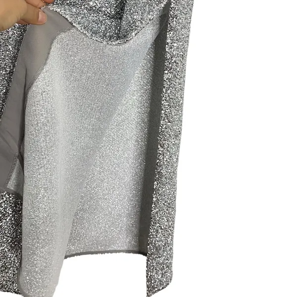 Rhode Stella Maxi Dress Silver Metallic Gown‎ Slit - Image 6