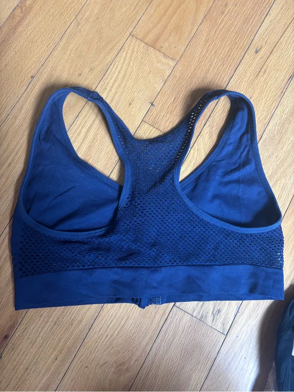 Set of 4 Zip front Racerback Sports Bra - Image 5