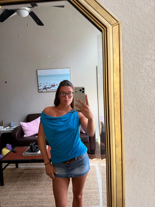 Vintage Blue Calvin Klein Top - Image 2