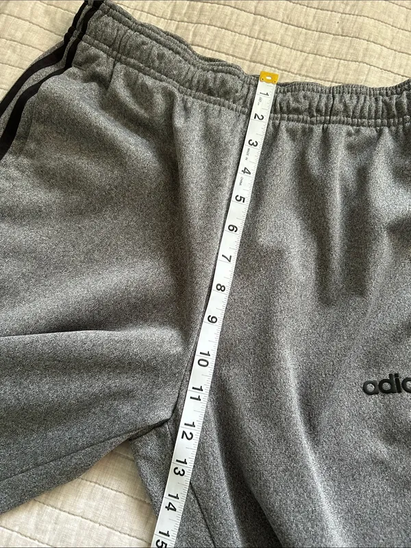 Adidas gray Y2k black Pull on sporty athletic loose straight pants M - Image 9