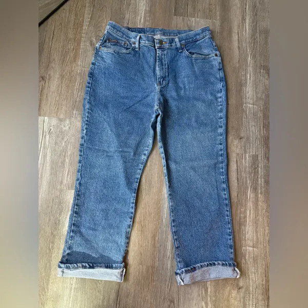 VTG RIDERS Classic Blue Denim Jeans Mom Jeans Relaxed High Waist Size 33 34 - Image 3