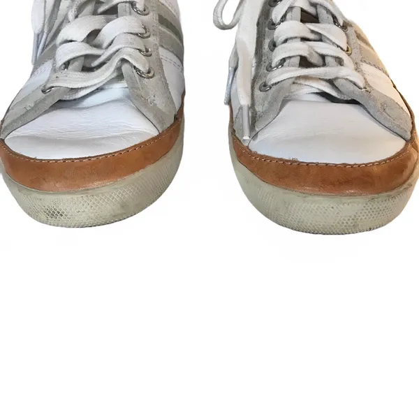 Coach "Brad" White & Gray Suede & Leather Sneakers (7.5) - Image 9