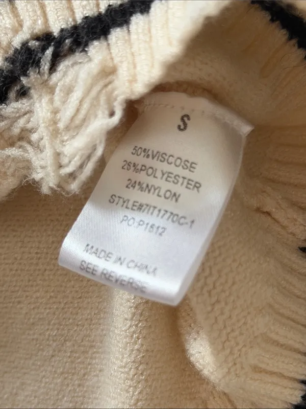 Rock N Rags THE SWEET LIFE SWEATER CREAM WITH BLACK STARS Size S - Image 10