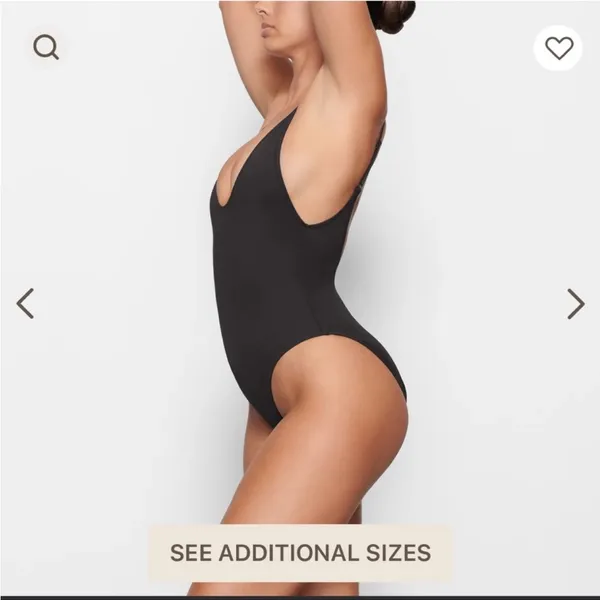 SKIMS Signature Swim Scoop Neck Onyx Black‎ One Piece Swimsuit NWT Size 2X - Image 5