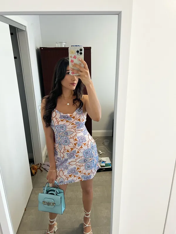 Mini pattern dress Multiple - Image 2