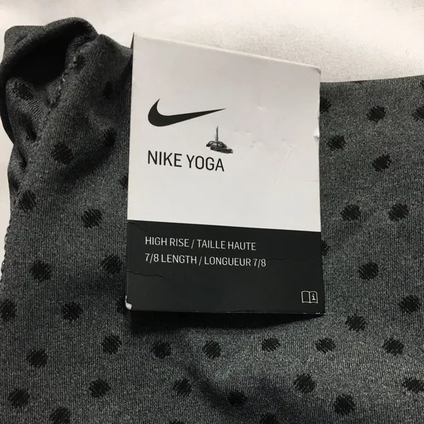 Nike • Yoga Polka Dot Black and Grey High Waisted Size Small - Image 5