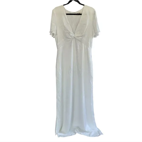 Show Me Your Mumu Rome Twist Gown Ivory Luxe Satin Extra‎ Large - Image 4