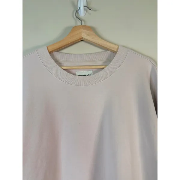 Abercrombie & Fitch Soft‎ A&F Collection Crewneck Sweatshirt Taupe XL - Image 4