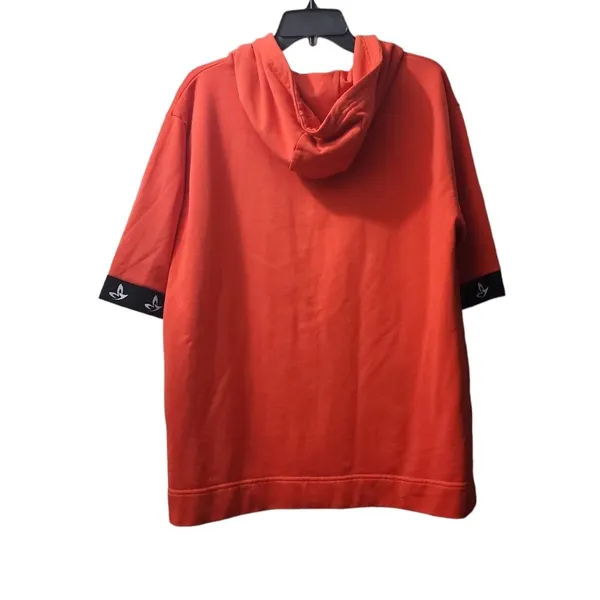 Tamela Mann Orange Zip Up Hoodie Short Sleeve Casual Top Size‎ 14/16 - Image 2