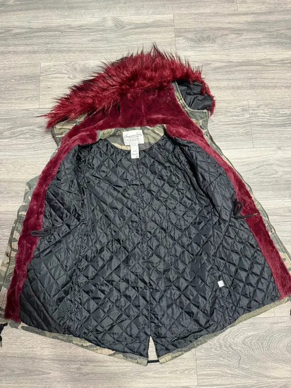 Pre loved American rag army print parka jacket XS - Image 3