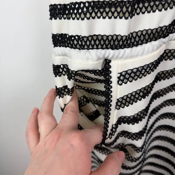 Calvin Klein Striped Mesh‎ Dress Cover Up L/XL Lightweight Sheer Nautical Resort - Image 5