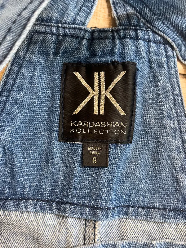 Womens Kardashian Kollection Denim Jean Overalls - 8 - Image 5