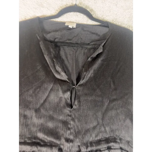 third‎ form black long sleeve one piece romper satin medium - Image 3