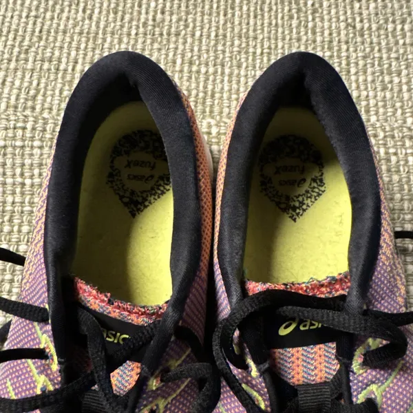 ASICS fuse Gel‎ F910218 Women's Size 8 1/2 Orange Yellow Purple - Image 2