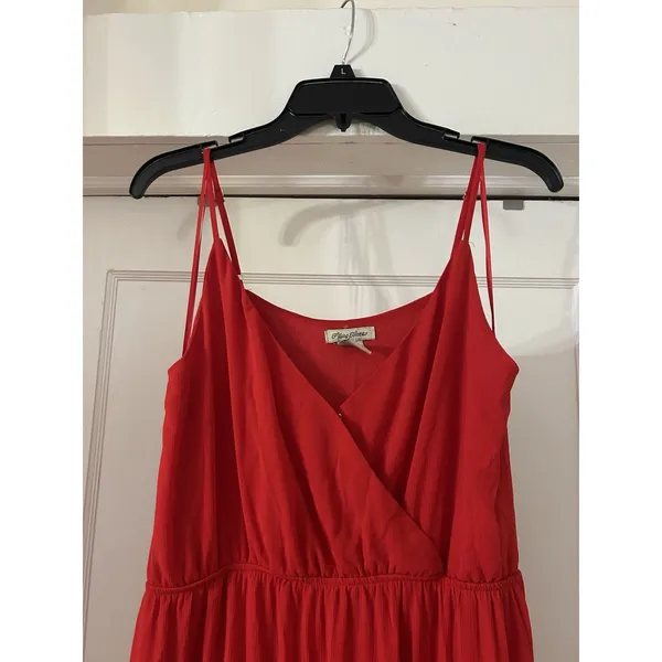 Flying Tomato Strappy Ruffle Maxi Dress Red Size Medium Cocktail Formal Sundress - Image 2