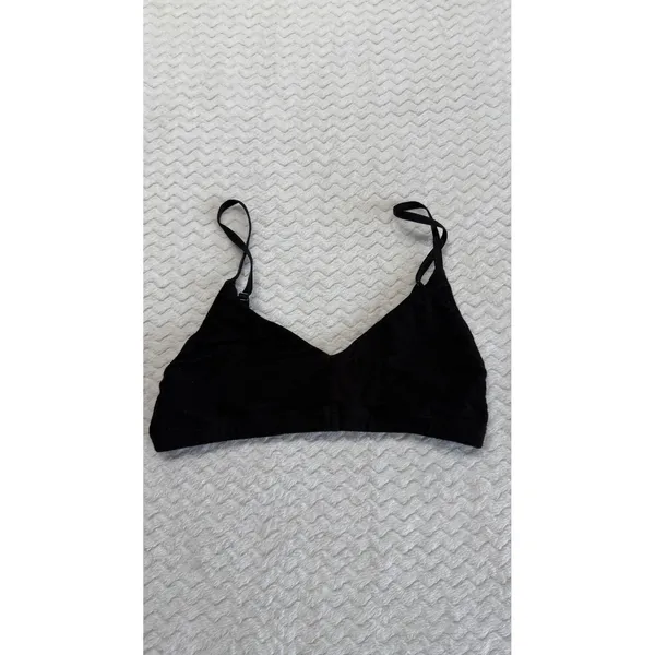 Wilfred Free Black Triangle Bralette Small Adjustable Straps Wireless Jersey - Image 2