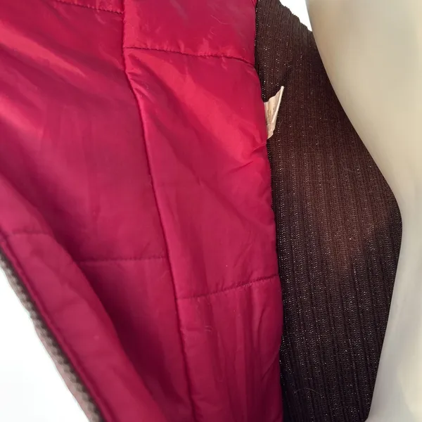 Free People Nordic‎ Southwest Boho Brown Puffer Vest Hooded Embroidered Womens M - Image 10