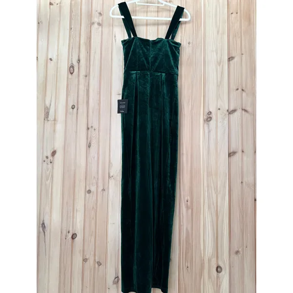 NWT Lulus Pristine Luxury Emerald Green Velvet Bustier Maxi Dress Banquet Sz XS - Image 7