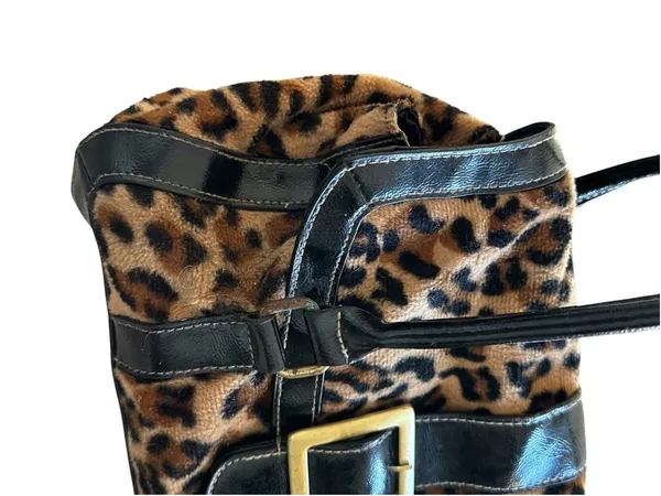 Vintage apt. 9 Animal Print Faux Leather Shoulder Bag Y2K Edgy Coquette - Image 3